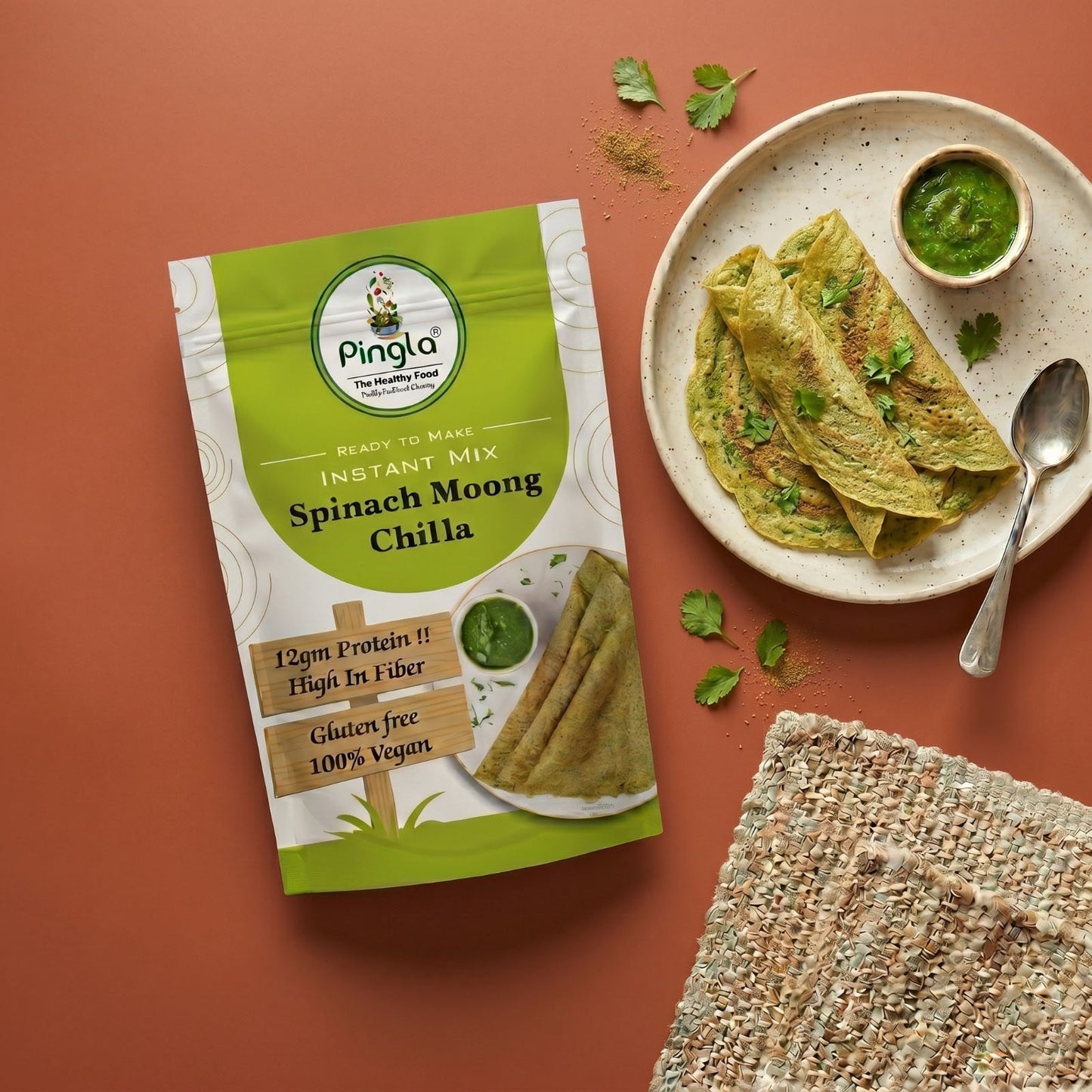 Spinach Moong Chilla Mix