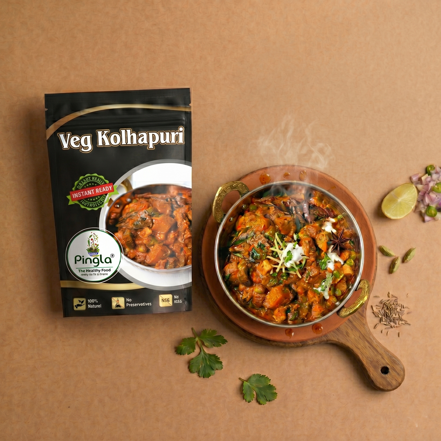 Veg Kolhapuri Sabzi | Just Add Hot Water | Serves 2